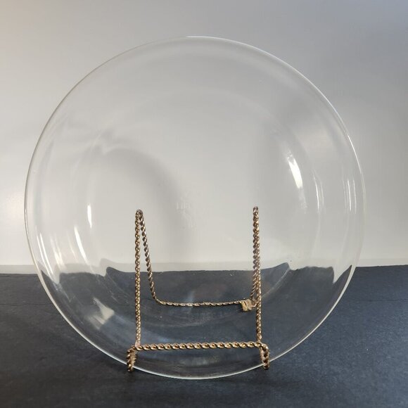 Vintage 50s Fire King Pie Plate 10" Clear Glass Retro Kitchen Cottage Core - Picture 1 of 7